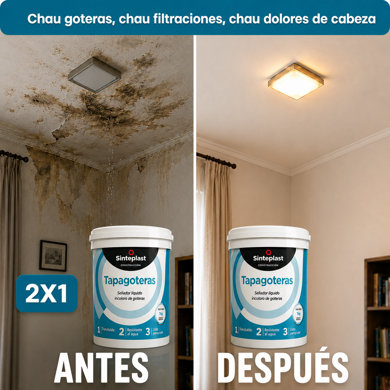 SELLADOR IMPERMEABILIZANTE TRANSPARENTE DE 1kg c/u